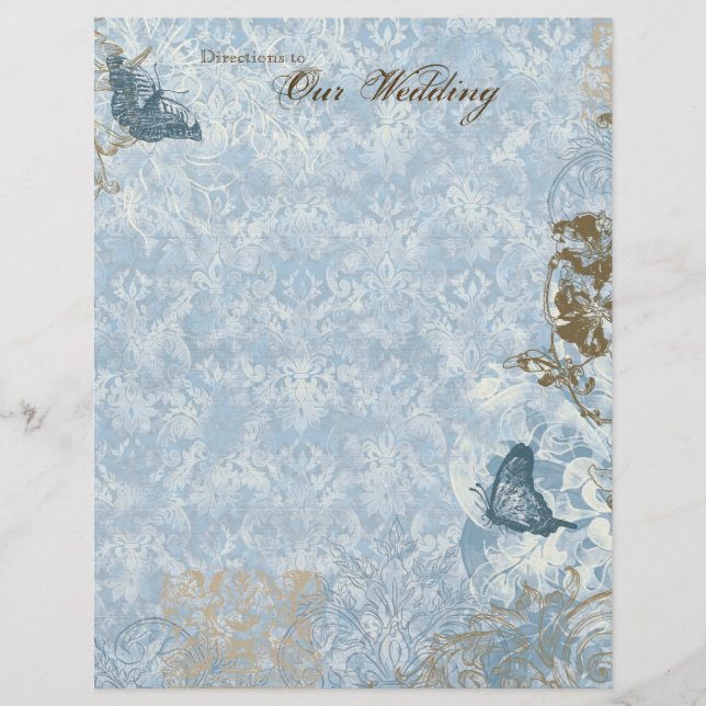 Fleur di Lys Damask - Stationery Wedding (Front)