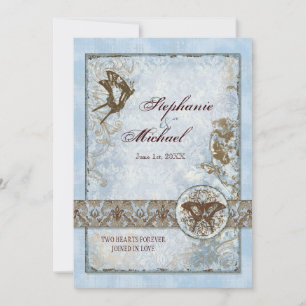 Fleur di Lys Damask vs2 - Wedding Invitation