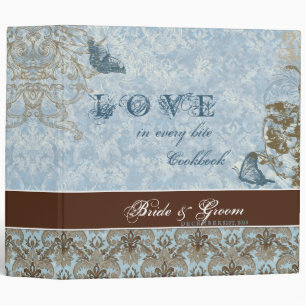 Fleur di Lys Damask - Wedding Cookbook Binder