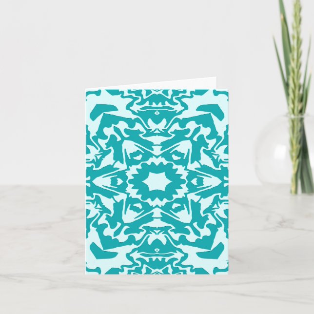 Fleur en turquoise.... card (Front)