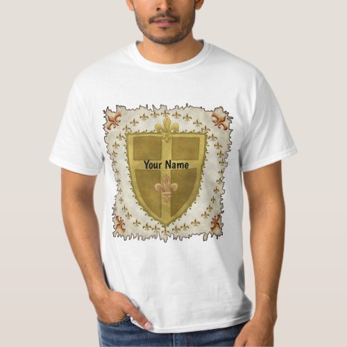 Fleur Family Crest Surname t_shirt