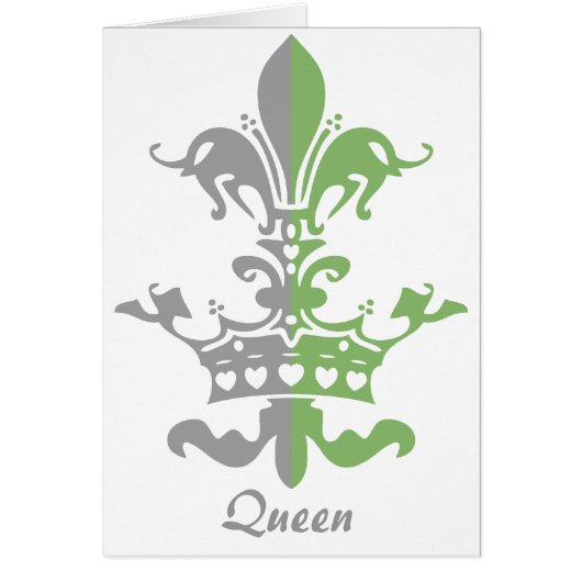 Fleur Heart Crown - Green Cards (Front)