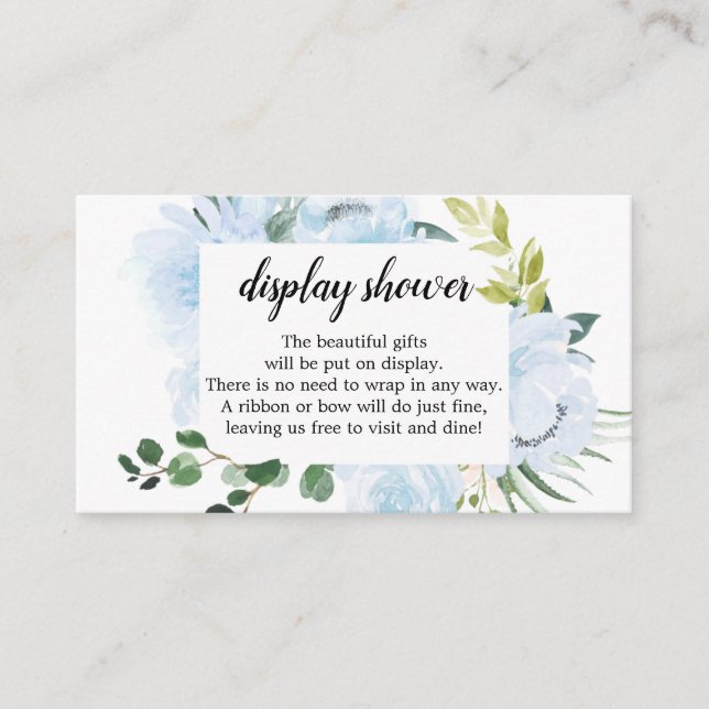 Fleur Jolie Floral Display Shower Baby Shower Card (Front)