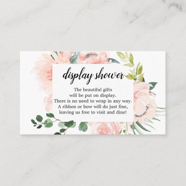 Fleur Jolie Floral Display Shower Baby Shower Card (Front)