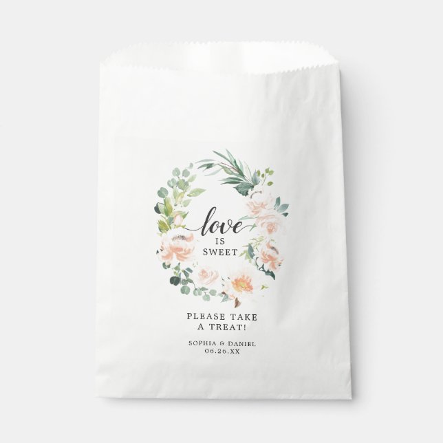 Fleur Jolie Floral Favor Bag Love is Sweet (Front)
