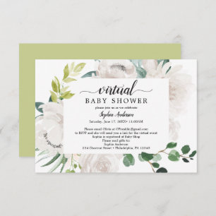 Fleur Jolie Floral Virtual Baby Shower Invitation