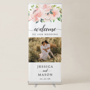 Fleur Jolie Floral Wedding Welcome Banner Stand