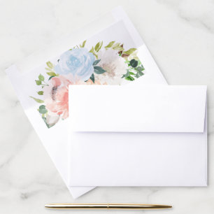 Fleur Jolie Watercolor Floral Envelope Liner