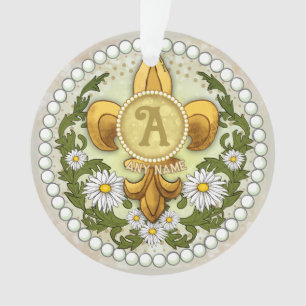 Fleur Monogram  Ornament