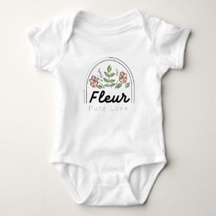 Fleur – Pure Love Floral Logo Baby Bodysuit