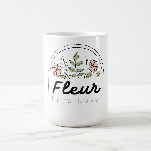 Fleur – Pure Love Floral Logo Coffee Mug (Center)