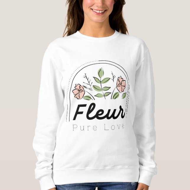 Fleur – Pure Love Floral Logo Sweatshirt (Front)