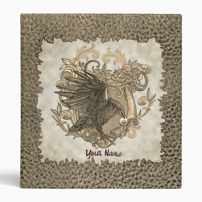 Fleur Raven family crest Shield Binder  (Front)