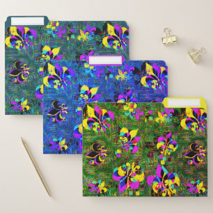 Fleurdelis collage file folder