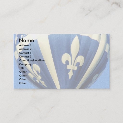 Customizable Fleurdelisé template business card