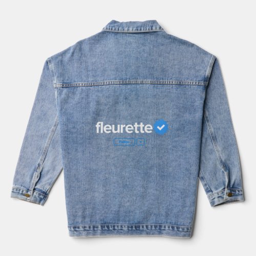 Fleurette First Name Verified Badge Social Media F Denim Jacket