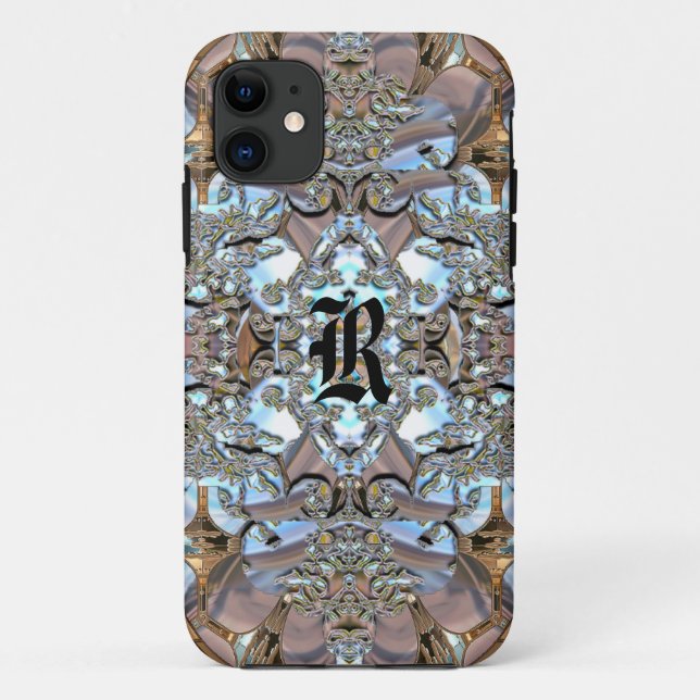 Fleurkin Romance Monogram Case-Mate iPhone Case (Back)
