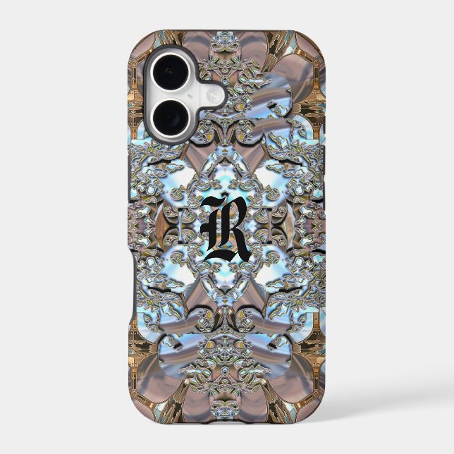 Fleurkin Romance Monogram Iphone Case (Back)