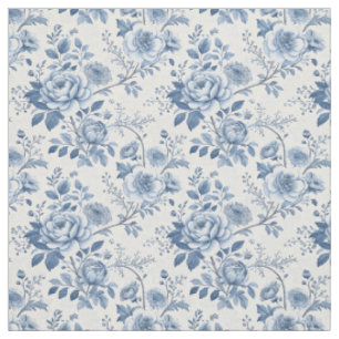 fleurs bleues vintage fabric