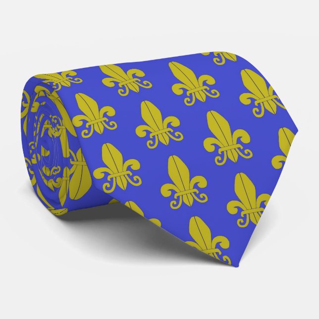 fleurs de lis neck tie (Rolled)