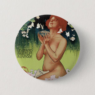 Fleurs de Mousse Pinback Button
