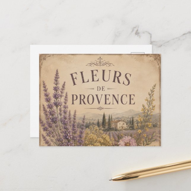 fleurs de provence postcard (Front/Back In Situ)