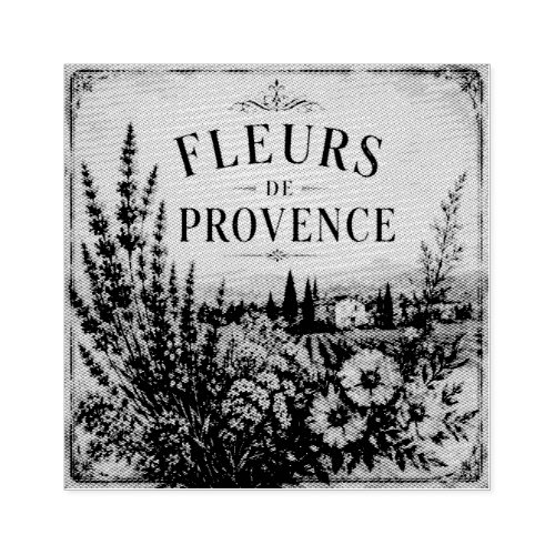 fleurs de provence rubber stamp