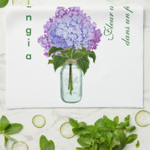 "Fleurs d'hortensia" Towel