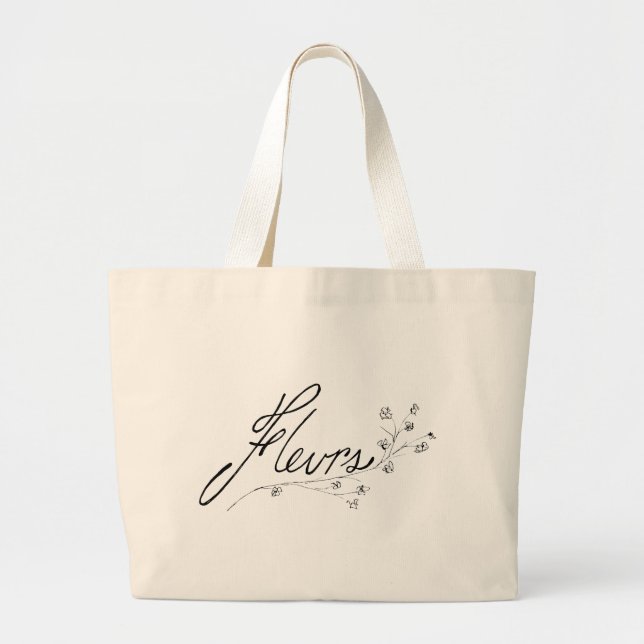 fleurs large tote bag (Front)