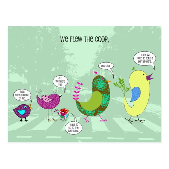 Flew The Coop Moving Announcement Template Postcard