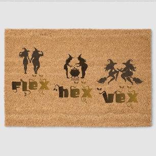 Flex. Hex. Vex. Body Positive & Diverse Witches Fiber Doormat