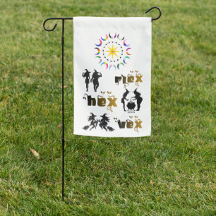 Flex. Hex. Vex. Body Positive & Diverse Witches Garden Flag