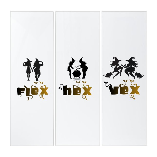 Flex. Hex. Vex. Body Positive & Diverse Witches Triptych (Front)