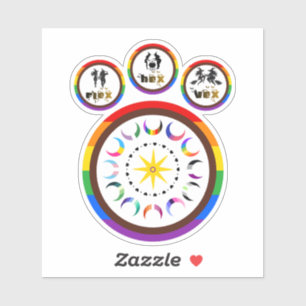 Flex. Hex. Vex. Body Positive LGBTQIA Witches Sticker