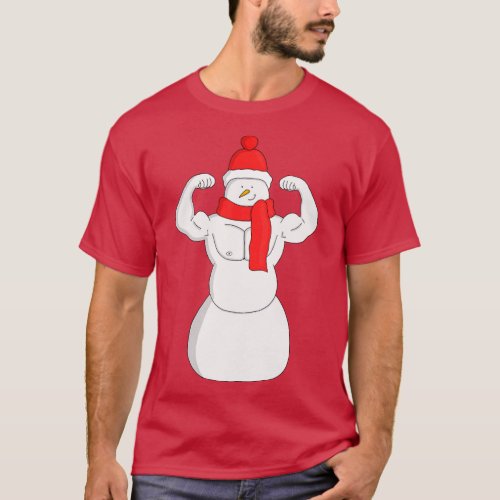 Flex Muscle Snowman 1 T_Shirt