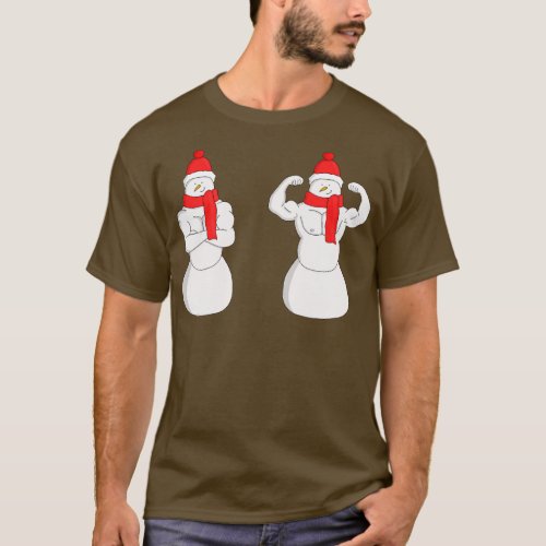 Flex Muscle Snowman T_Shirt