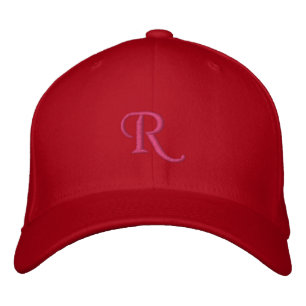 Flexfit Wool R Initial Monogram Men's Women's-Hat Embroidered Baseball Cap