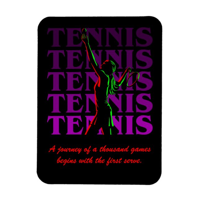 Flexi Magnet Women's Tennis 1  Purple Dark (Vertical)