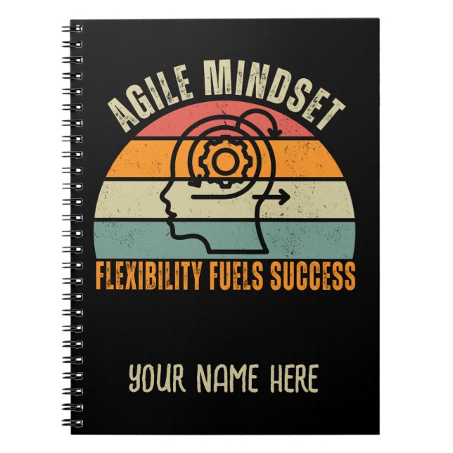 Flexibility Fuels Success Agile Mindset Quote Notebook (Front)