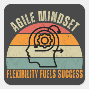 Flexibility Fuels Success Agile Mindset Quote Square Sticker