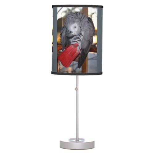 Flexible Congo African Grey Parrot with Red Tail Table Lamp