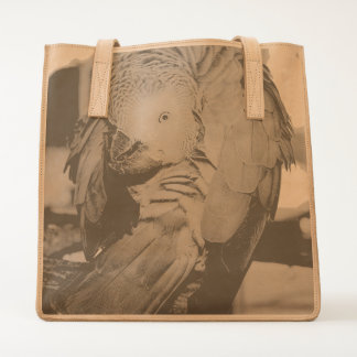 Flexible Congo African Grey Parrot with Red Tail Tote