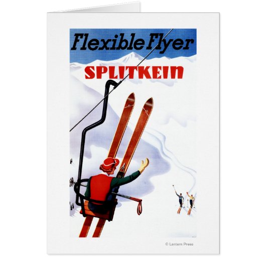 Flexible Flyer Splitkein Wooden Skis Promo (Front)