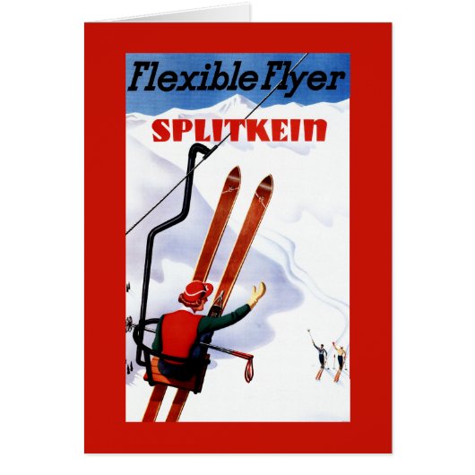 Flexible Flyer Splitkein Wooden Skis Promo (Front)