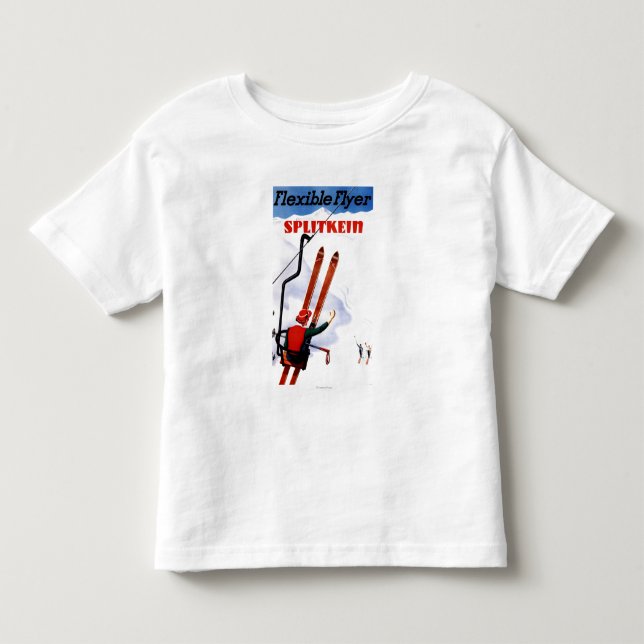 Flexible Flyer Splitkein Wooden Skis Promo Toddler T-shirt (Front)