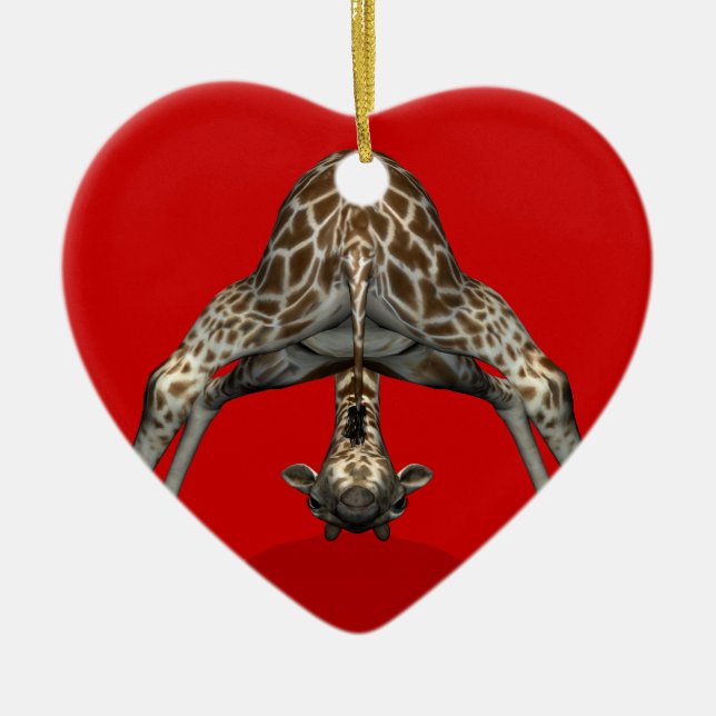 Flexible Giraffe Ceramic Ornament (Front)