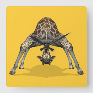 Flexible Giraffe Square Wall Clock