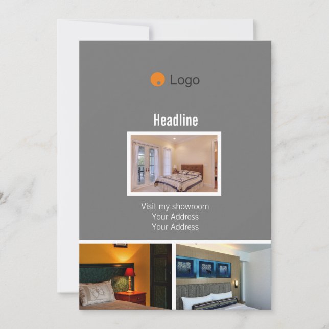 Flexible Monochrome Corporate Invitation (Front)