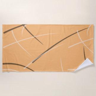 Flexible Monochrome Playful Simple Scribbles Beach Towel