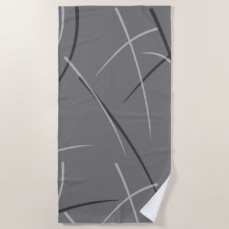 Flexible Monochrome Playful Simple Scribbles Beach Towel